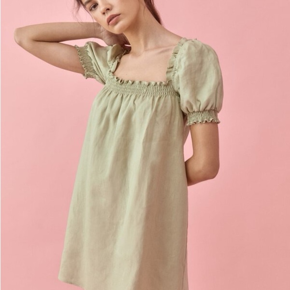 Reformation Carsen Dress in Light Green